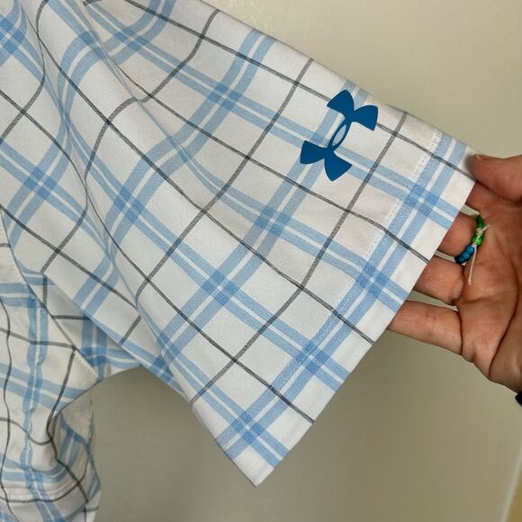 Under Armour Mens Short Sleeve Tide Chaster Shirt Size Large Vented Fishing - Picture 5 of 7